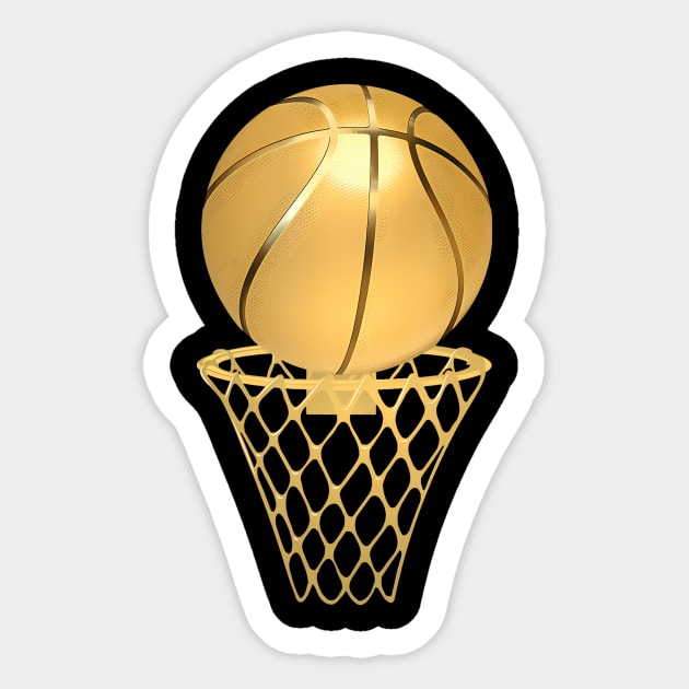 Basketball Player Trophy Game Coach Sports Lover Sticker by Aleem James